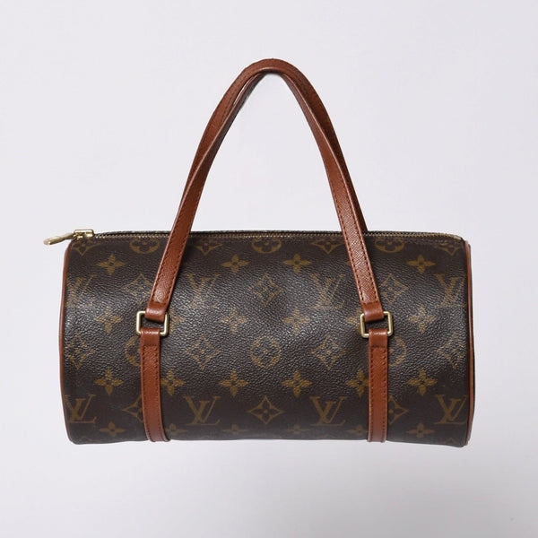 LOUIS VUITTON Papillon 26 Handbag Monogram M51366 Cylindrical Monogram Canvas Brown Good Condition Used 4a000247