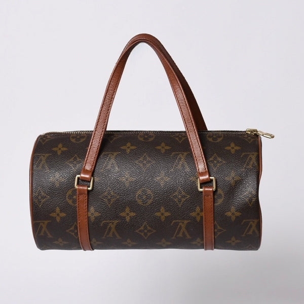 LOUIS VUITTON Papillon 26 Handbag Monogram M51366 Cylindrical Monogram Canvas Brown Good Condition Used 4a000247