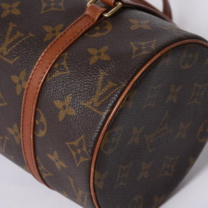 LOUIS VUITTON Papillon 26 Handbag Monogram M51366 Cylindrical Monogram Canvas Brown Good Condition Used 4a000247