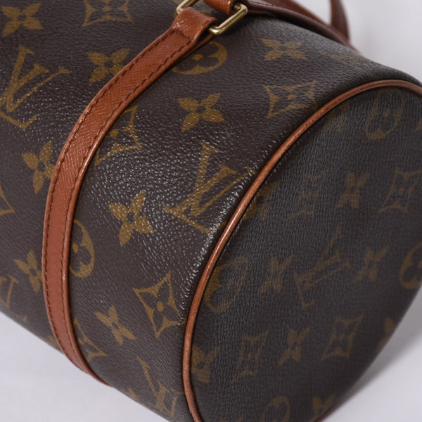 LOUIS VUITTON Papillon 26 Handbag Monogram M51366 Cylindrical Monogram Canvas Brown Good Condition Used 4a000247