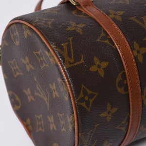 LOUIS VUITTON Papillon 26 Handbag Monogram M51366 Cylindrical Monogram Canvas Brown Good Condition Used 4a000247
