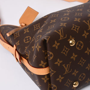 新品同様 LOUIS VUITTON ルイヴィトン キャリーオールNM MM トートバッグ M46197 モノグラム ブラウン レザー PVC 中古 4a000311