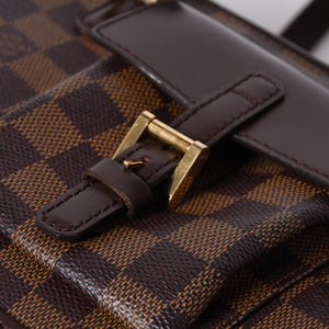極美品 LOUIS VUITTON ルイヴィトン ハンドバッグ N51121 マノスクPM ダミエ ブラウン ゴールド金具 中古 4a000276