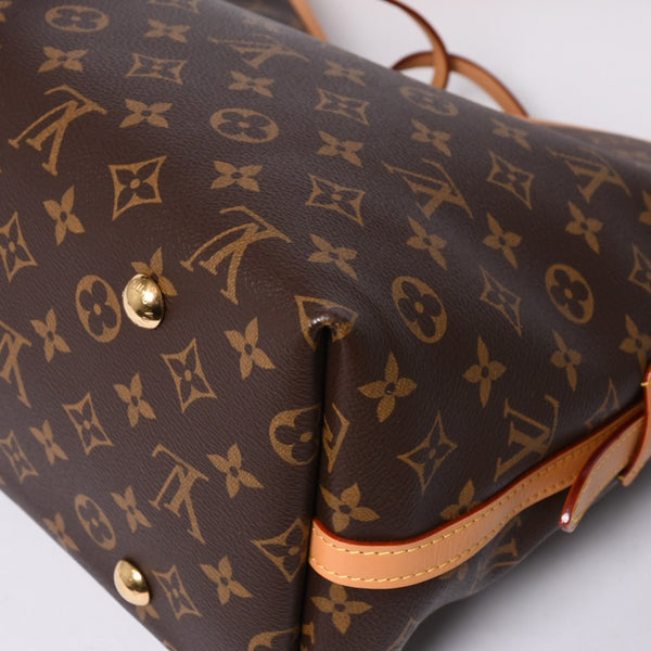 新品同様 LOUIS VUITTON ルイヴィトン キャリーオールNM MM トートバッグ M46197 モノグラム ブラウン レザー PVC 中古 4a000311
