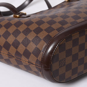 極美品 LOUIS VUITTON ルイヴィトン ハンドバッグ N51121 マノスクPM ダミエ ブラウン ゴールド金具 中古 4a000276