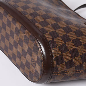 極美品 LOUIS VUITTON ルイヴィトン ハンドバッグ N51121 マノスクPM ダミエ ブラウン ゴールド金具 中古 4a000276