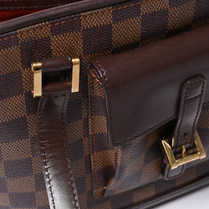 極美品 LOUIS VUITTON ルイヴィトン ハンドバッグ N51121 マノスクPM ダミエ ブラウン ゴールド金具 中古 4a000276