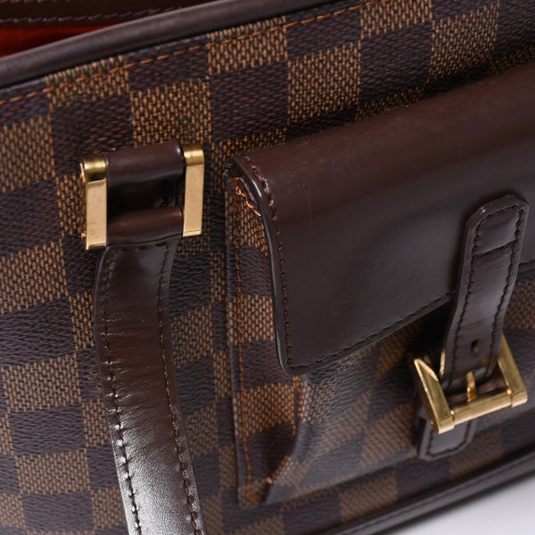 極美品 LOUIS VUITTON ルイヴィトン ハンドバッグ N51121 マノスクPM ダミエ ブラウン ゴールド金具 中古 4a000276