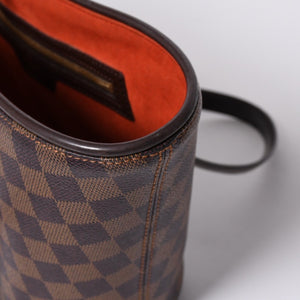 極美品 LOUIS VUITTON ルイヴィトン ハンドバッグ N51121 マノスクPM ダミエ ブラウン ゴールド金具 中古 4a000276