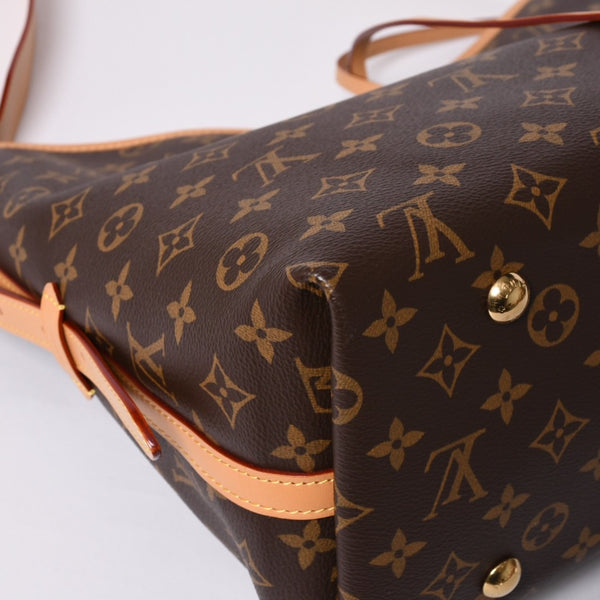 新品同様 LOUIS VUITTON ルイヴィトン キャリーオールNM MM トートバッグ M46197 モノグラム ブラウン レザー PVC 中古 4a000311