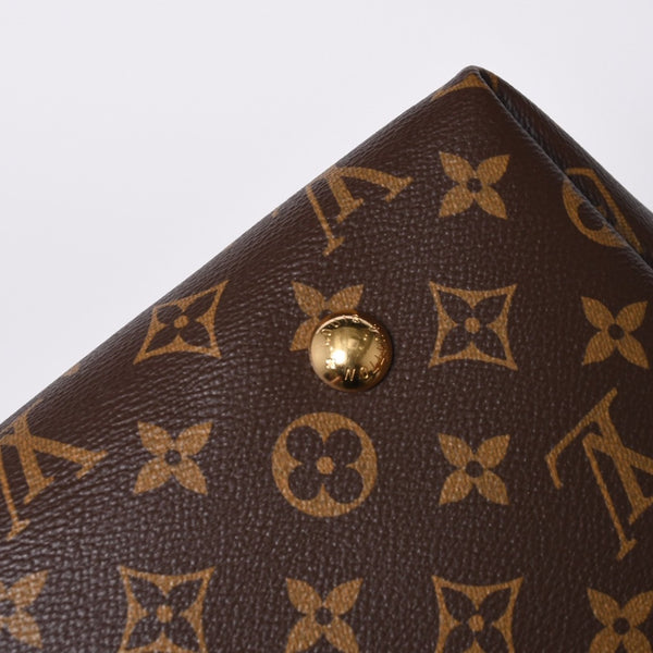 新品同様 LOUIS VUITTON ルイヴィトン キャリーオールNM MM トートバッグ M46197 モノグラム ブラウン レザー PVC 中古 4a000311