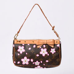 極美品 LOUISVUITTON ルイヴィトン ポシェット アクセソワール アクセサリーポーチ M92006 モノグラム チェリーブロッサム 村上隆 中古 4a000354