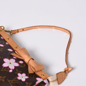 極美品 LOUISVUITTON ルイヴィトン ポシェット アクセソワール アクセサリーポーチ M92006 モノグラム チェリーブロッサム 村上隆 中古 4a000354