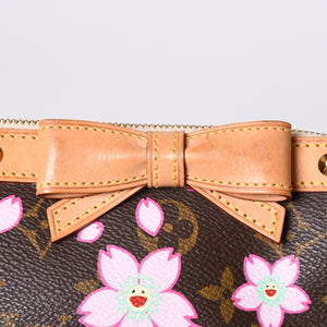 極美品 LOUISVUITTON ルイヴィトン ポシェット アクセソワール アクセサリーポーチ M92006 モノグラム チェリーブロッサム 村上隆 中古 4a000354