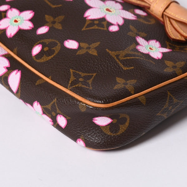極美品 LOUISVUITTON ルイヴィトン ポシェット アクセソワール アクセサリーポーチ M92006 モノグラム チェリーブロッサム 村上隆 中古 4a000354
