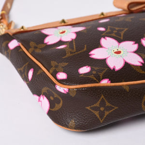極美品 LOUISVUITTON ルイヴィトン ポシェット アクセソワール アクセサリーポーチ M92006 モノグラム チェリーブロッサム 村上隆 中古 4a000354