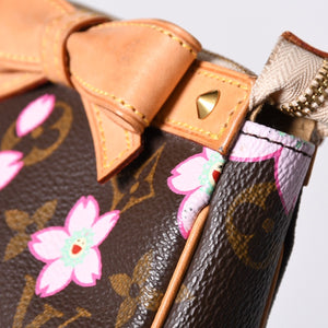 極美品 LOUISVUITTON ルイヴィトン ポシェット アクセソワール アクセサリーポーチ M92006 モノグラム チェリーブロッサム 村上隆 中古 4a000354