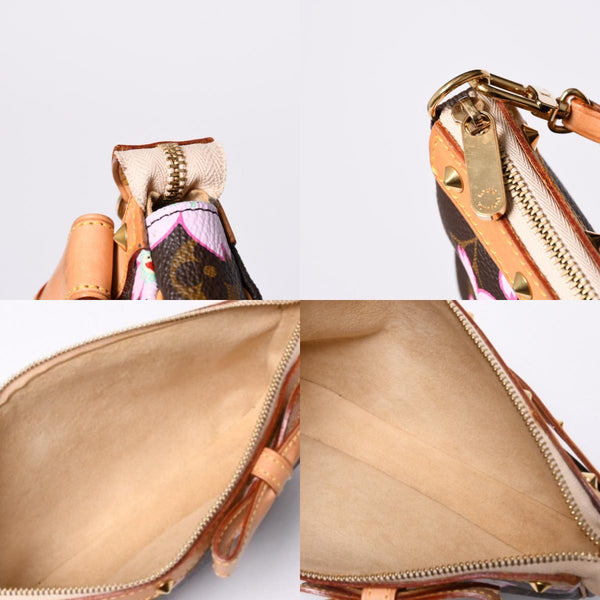 極美品 LOUISVUITTON ルイヴィトン ポシェット アクセソワール アクセサリーポーチ M92006 モノグラム チェリーブロッサム 村上隆 中古 4a000354