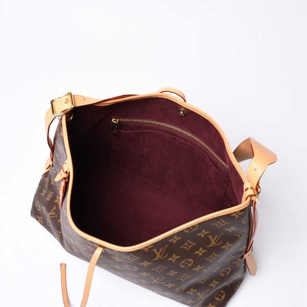 新品同様 LOUIS VUITTON ルイヴィトン キャリーオールNM MM トートバッグ M46197 モノグラム ブラウン レザー PVC 中古 4a000311