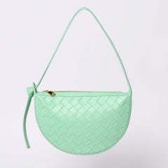 極美品 BOTTEGA VENETA ボッテガヴェネタ イントレチャート ワンショルダーバッグ レザー A00732338V グリーン ゴールド金具 中古 4a000055