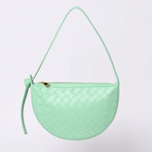 極美品 BOTTEGA VENETA ボッテガヴェネタ イントレチャート ワンショルダーバッグ レザー A00732338V グリーン ゴールド金具 中古 4a000055