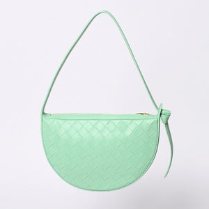 極美品 BOTTEGA VENETA ボッテガヴェネタ イントレチャート ワンショルダーバッグ レザー A00732338V グリーン ゴールド金具 中古 4a000055