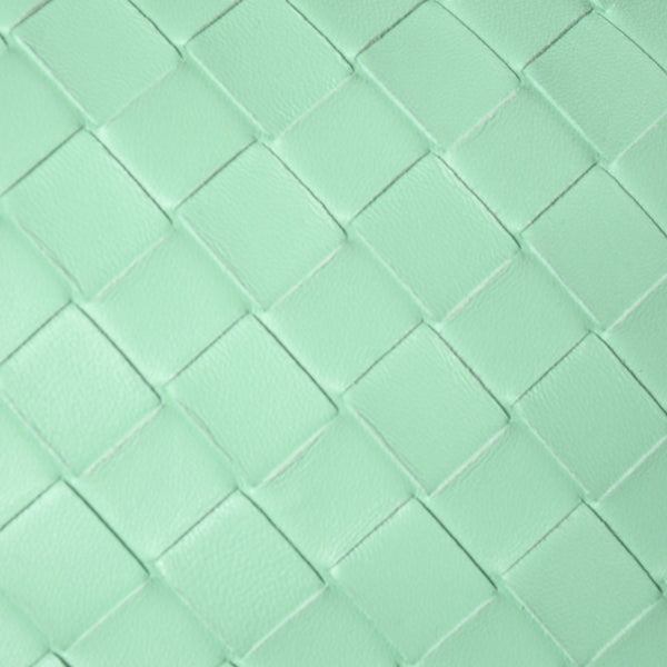 極美品 BOTTEGA VENETA ボッテガヴェネタ イントレチャート ワンショルダーバッグ レザー A00732338V グリーン ゴールド金具 中古 4a000055