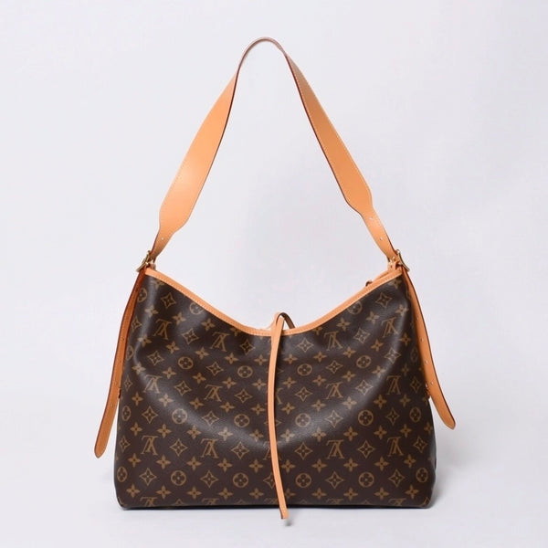 新品同様 LOUIS VUITTON ルイヴィトン キャリーオールNM MM トートバッグ M46197 モノグラム ブラウン レザー PVC 中古 4a000311