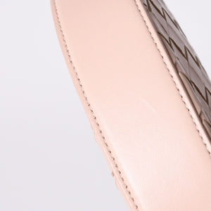 Very Good Condition BOTTEGA VENETA Intrecciato One Shoulder Bag Leather FF26830 WS26830 Salmon Pink Gold Hardware Used 4a000056