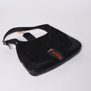Very Good Condition GUCCI Gucci Hobo One Shoulder Bag 130779 002058 GG Canvas Leather Black Red Gold Hardware Used 4a000189