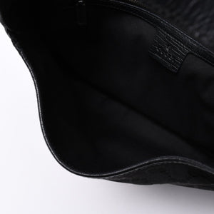 Very Good Condition GUCCI Gucci Hobo One Shoulder Bag 130779 002058 GG Canvas Leather Black Red Gold Hardware Used 4a000189