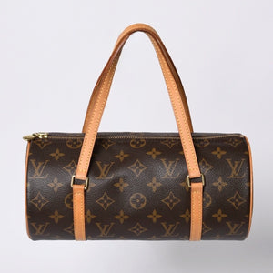 LOUIS VUITTON Papillon 26 Handbag Monogram M51366 Cylindrical Monogram Canvas Brown Good Condition Used 4a000246