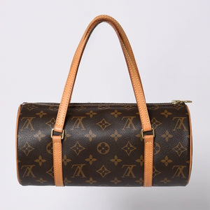 LOUIS VUITTON Papillon 26 Handbag Monogram M51366 Cylindrical Monogram Canvas Brown Good Condition Used 4a000246