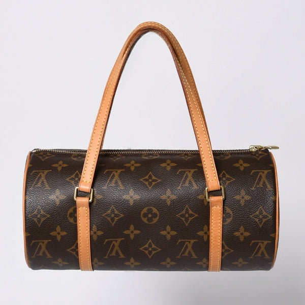 LOUIS VUITTON Papillon 26 Handbag Monogram M51366 Cylindrical Monogram Canvas Brown Good Condition Used 4a000246