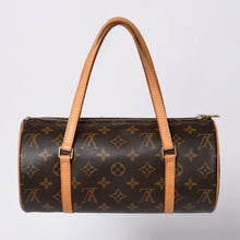 画像をギャラリービューアに読み込む, LOUIS VUITTON ルイヴィトン パピヨン26 ハンドバッグ モノグラム M51366 筒型 モノグラムキャンバス ブラウン 美品 中古 4a000246