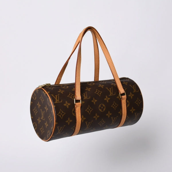 LOUIS VUITTON Papillon 26 Handbag Monogram M51366 Cylindrical Monogram Canvas Brown Good Condition Used 4a000246