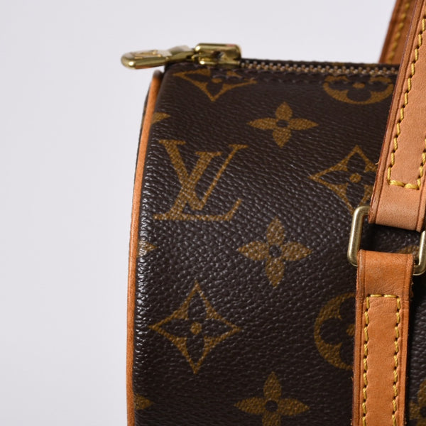 LOUIS VUITTON Papillon 26 Handbag Monogram M51366 Cylindrical Monogram Canvas Brown Good Condition Used 4a000246