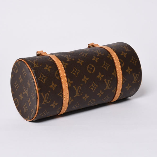 LOUIS VUITTON Papillon 26 Handbag Monogram M51366 Cylindrical Monogram Canvas Brown Good Condition Used 4a000246