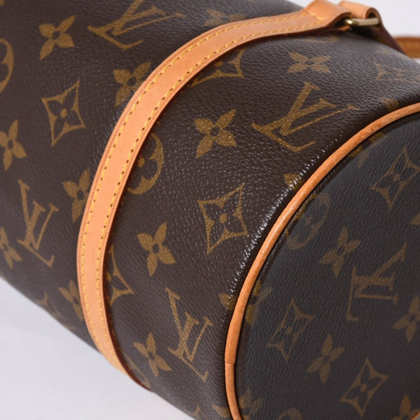 LOUIS VUITTON Papillon 26 Handbag Monogram M51366 Cylindrical Monogram Canvas Brown Good Condition Used 4a000246