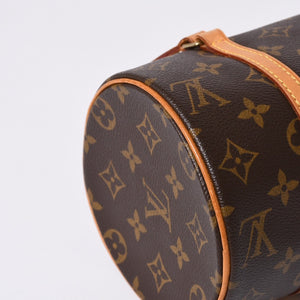 LOUIS VUITTON Papillon 26 Handbag Monogram M51366 Cylindrical Monogram Canvas Brown Good Condition Used 4a000246