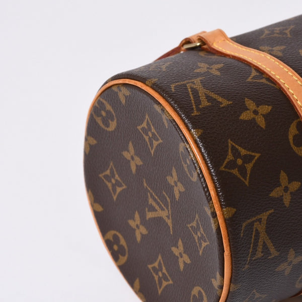 LOUIS VUITTON Papillon 26 Handbag Monogram M51366 Cylindrical Monogram Canvas Brown Good Condition Used 4a000246