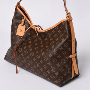 新品同様 LOUIS VUITTON ルイヴィトン キャリーオールNM MM トートバッグ M46197 モノグラム ブラウン レザー PVC 中古 4a000311