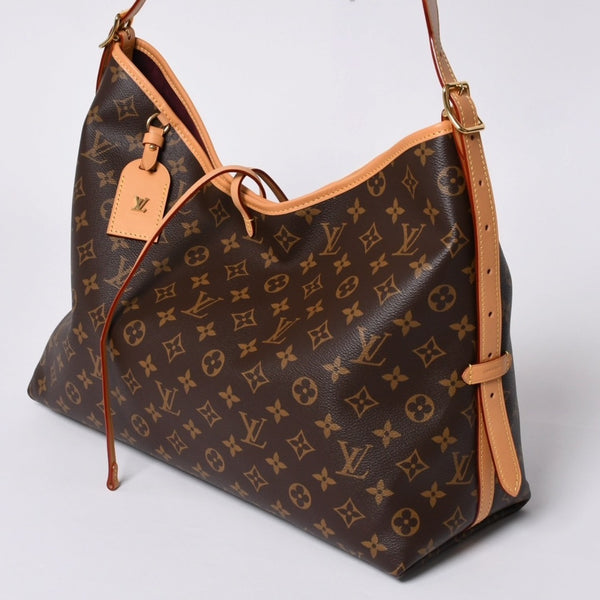 新品同様 LOUIS VUITTON ルイヴィトン キャリーオールNM MM トートバッグ M46197 モノグラム ブラウン レザー PVC 中古 4a000311