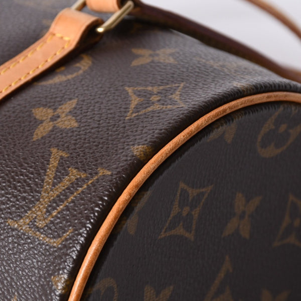 LOUIS VUITTON Papillon 26 Handbag Monogram M51366 Cylindrical Monogram Canvas Brown Good Condition Used 4a000246