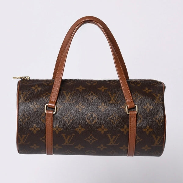 LOUIS VUITTON ルイヴィトン パピヨン26 ハンドバッグ モノグラム M51366 筒型 モノグラムキャンバス ブラウン 美品 中古 4a000249