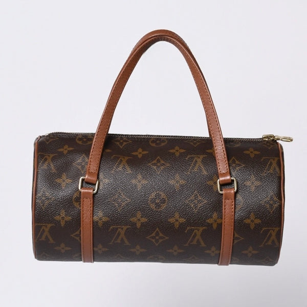 LOUIS VUITTON ルイヴィトン パピヨン26 ハンドバッグ モノグラム M51366 筒型 モノグラムキャンバス ブラウン 美品 中古 4a000249