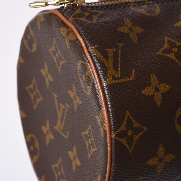 LOUIS VUITTON ルイヴィトン パピヨン26 ハンドバッグ モノグラム M51366 筒型 モノグラムキャンバス ブラウン 美品 中古 4a000249