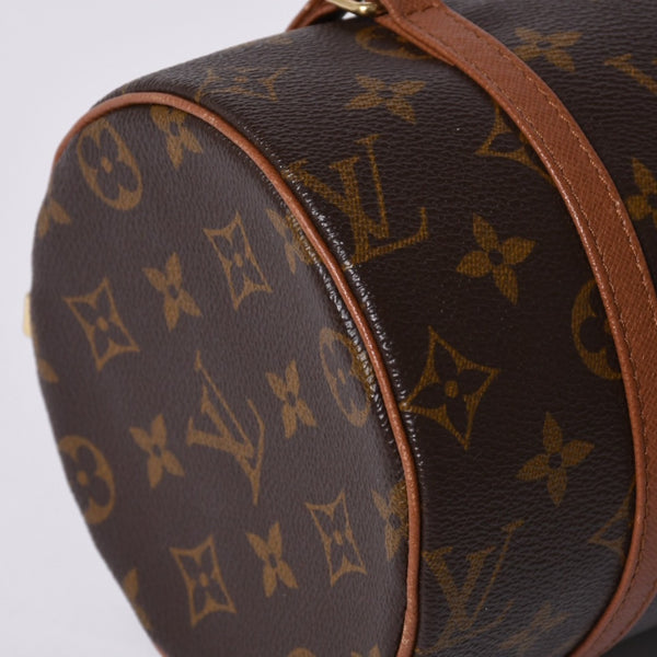 LOUIS VUITTON ルイヴィトン パピヨン26 ハンドバッグ モノグラム M51366 筒型 モノグラムキャンバス ブラウン 美品 中古 4a000249