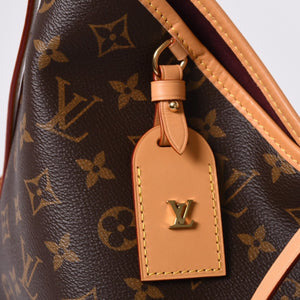 新品同様 LOUIS VUITTON ルイヴィトン キャリーオールNM MM トートバッグ M46197 モノグラム ブラウン レザー PVC 中古 4a000311