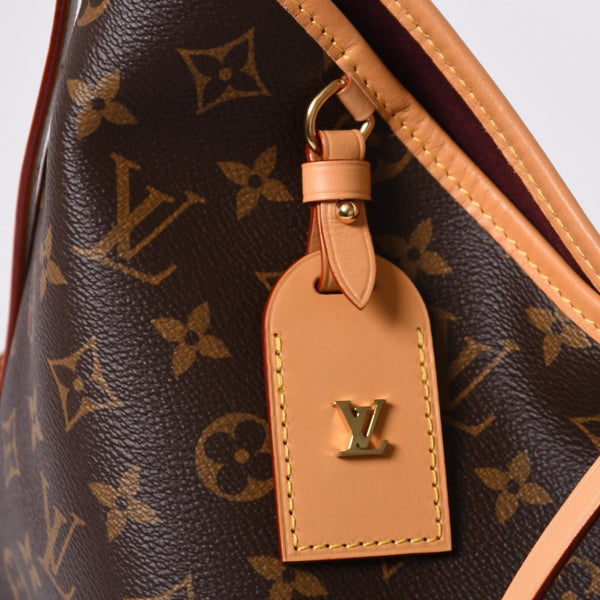 新品同様 LOUIS VUITTON ルイヴィトン キャリーオールNM MM トートバッグ M46197 モノグラム ブラウン レザー PVC 中古 4a000311